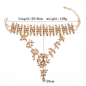 2023 Hot Sell Women's Big Statement Full <strong>Crystal</strong> <strong>Choker</strong> Chunky <strong>Necklace</strong> for Party - Product Image 5