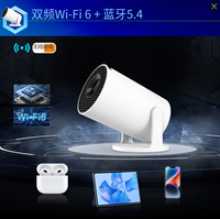 Mini projecteur Hy300 Pro 4K à courte focale, portable, Android 11, projecteur intelligent pour écran de cinéma maison, vidéo