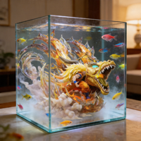 Figura de PVC de Goku Super Saiyan 3 de Dragon Ball LS, Adorno para Acuario, Decoración para Pecera