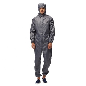 H-1109 100D Stripe Washable Unisex Dust-free Clothes Lab Antistatic Overall Esd Suit Industrial Cleanroom <strong>Coverall</strong> - Product Image 5