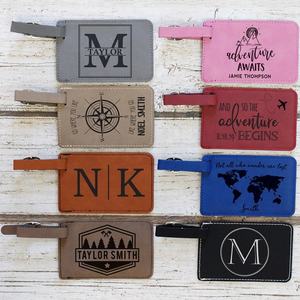 Étiquette de sac à dos OEM, étiquette imperméable, étiquette de bagages, logo gravé personnalisé, étiquette de bagages en similicuir personnalisée pour voyage - Product Image 5