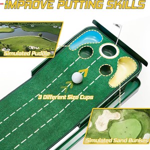 5 trous Base en bois <span class=keywords><strong>Golf</strong></span> Putting Mat <span class=keywords><strong>Tapis</strong></span> de gazon <span class=keywords><strong>Golf</strong></span> Harzard Putting Green Mat Putting Green Practice <span class=keywords><strong>Tapis</strong></span> de <span class=keywords><strong>golf</strong></span> - Product Image 3
