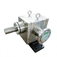 Pompe doseuse industrielle en acier inoxydable à engrenages pour milieux à haute viscosité, pompe à haute pression pour décharge par le fond du réacteur