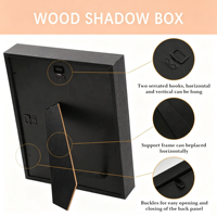 Bingkai Shadow Box MDF Berongga 3CM 5CM Kedalaman, Pemasangan Dinding, untuk Bunga Kering, Foto, Medali, Kenang-kenangan, Pajangan Kayu, Ukuran Kustom, Grosir