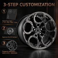 Jantes forgées noires à 5 trous, 3 pièces, 22x12 5x120 ET35 6061 T6, jantes profondes personnalisées pour Land Rover