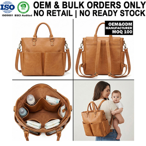 Borsa <span class=keywords><strong>per</strong></span> Pannolini Multifunzionale Personalizzata <span class=keywords><strong>per</strong></span> Mamme, Impermeabile, in Pelle Vegana PU, Zaino Materno <span class=keywords><strong>per</strong></span> <span class=keywords><strong>Neonati</strong></span> - Product Image 1