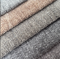 Tissu d'ameublement tissé en bouclette chenille 500 GSM, résistant à 50 000 frottements Martindale, toucher doux, teint en fil, couleur inaltérable, anti-boulochage