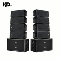 Système de sonorisation professionnel 8+2 Line Array actif à néodyme haute puissance 2500W, subwoofer pour scène intérieure/extérieure de grande envergure