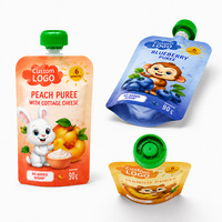 Sachet souple en plastique de qualité alimentaire YSH avec bec verseur, film brillant laminé, pochette à bec verseur pour jus et boissons avec bouchon, emballage personnalisé