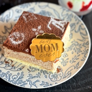 Décoration de gâteau pour la fête des mères MOYI, <span class=keywords><strong>disque</strong></span> en acrylique doré gravé, Joyeuse fête des mères - Product Image 5
