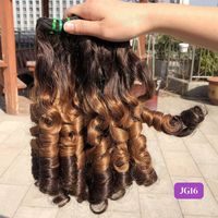 Extensions de cheveux humains indiens bruts SDD, non traités, qualité 12A, vierges, boucles Pixie, 3 paquets, double trame, couleur marron – Fournisseur de choix
