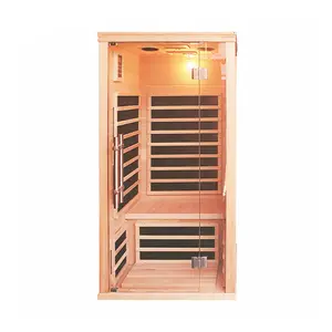 Factory supplier home infra red sauna room with infra red light for 1 person capacity