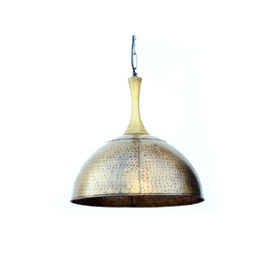PENDENTIF LAMPE BOIS ET FER LAITON FINITION Ferme Style Industriel Suspension Avec Élégante Simplicité - Product Image 4