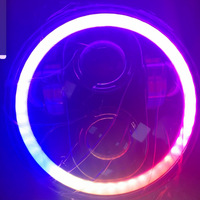Phares LED 12V 45W éclairants, 7 pouces, avec Angel Eyes RGB, pour Jeep Wrangler tout-terrain, éclairage avant, mise à niveau universelle, éclairage automobile