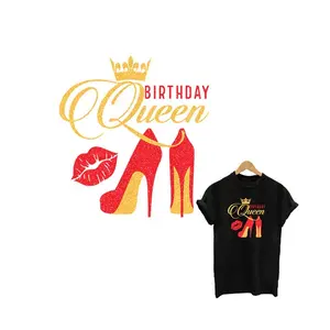 Fashion Girl High Heels Ready To Press Heat Transfer Designs For Clothing Screen Printed Heat Transfer For T-Shirt