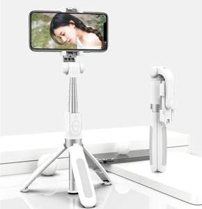 Trépied perche à <span class=keywords><strong>selfie</strong></span> télescopique/pliable en alliage d'aluminium <span class=keywords><strong>L01S</strong></span> avec télécommande sans fil 4-en-1, longueur extensible de 700 mm pour - Product Image 5