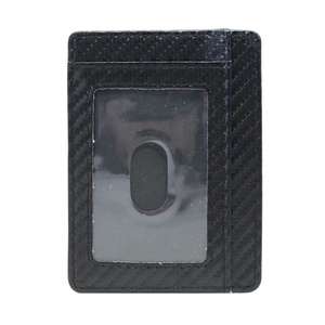 Boshiho Slim Card Holder Carbon Fiber Leather Carbon <b>Wallet</b> for airtag <b>RFID</b> Card Holder for Men - Product Image 4