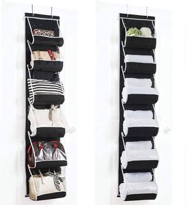 2026 Home Organization <b>Hook</b> Hanger 6 Pocket Big Bags Storage Folding Hanging Purse Handbag Organizer Storage - Product Image 1
