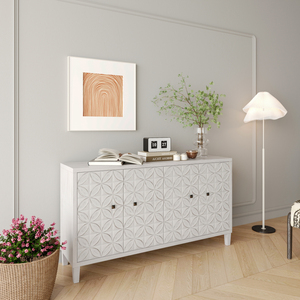 Credenza con 4 Ante in Legno, Mobile Buffet per Soggiorno, Ingresso e Corridoio - Product Image 4