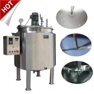 100L 500L 1000L cấp thực phẩm thép không gỉ nước sốt cà chua trộn bể hơi nước điện sưởi ấm mở đầu trộn bể