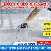 Revêtement de sol en terrazzo époxy commercial, système de revêtement de sol auto-nivelant, résine décorative multicolores