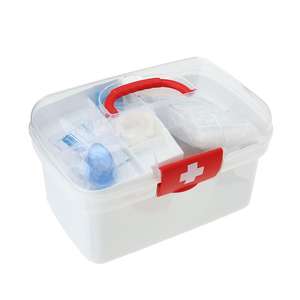 Witte Lege Familie Plastic Pp EHBO-Doos Opbergdoos Met 2 Lagen Medische Leverancier Voor Thuiskantoor - Product Image 4