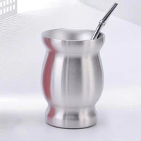 Tasse à Yerba Maté en Acier Inoxydable à Double Paroi Isolée avec Bombilla, Couvercle et Cuillère, 280 ml, Anti-fuite, Sans BPA, Thermos Classique, Isolation Thermique 12-24h