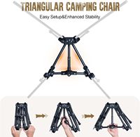 Chaise de randonnée pliable légère et portable, compacte pour le camping, la plage, l'alpinisme, le barbecue, la pêche