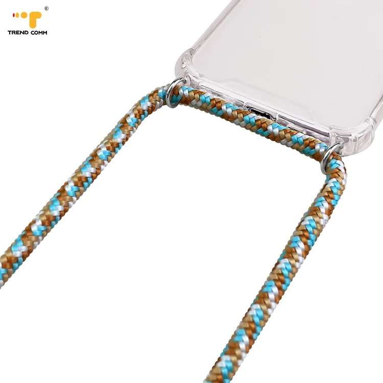 Crossbody हार shockproof फोन के मामले में पारदर्शी मामले के लिए iPhone