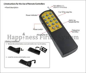 Sistema di Accensione Pirotecnica Wireless Liuyang <span class=keywords><strong>HAPPINESS</strong></span> Modulo Aggiornato di Terza Generazione da 4 a 12 Canali con Telecomando 150-300m - Product Image 5