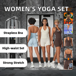 Conjuntos Deportivos de Alta Calidad para Mujer, Sujetador Deportivo con Relleno, Top Corto con Relleno en Forma de V para Pilates y Yoga, Pantalones Cortos, Conjuntos para Chicas - Product Image 2