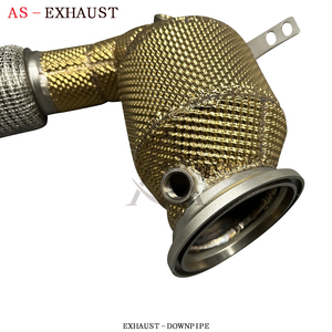 Downpipe catalyzed en acier inoxydable SS304 de 1,5 mm d'épaisseur avec bouclier thermique pour <span class=keywords><strong>Cooper</strong></span> <span class=keywords><strong>S</strong></span> <span class=keywords><strong>F56</strong></span> B48 2.0T, <span class=keywords><strong>échappement</strong></span> sport à haut débit avec soupape, fixation directe, garantie 2 ans - Product Image 4
