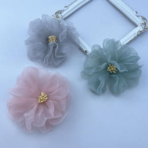 BOXUAN Gasa Core 8cm Ramillete Pin Hecho a mano Flor Ropa Accesorio Broche Flor Broche - Product Image 1