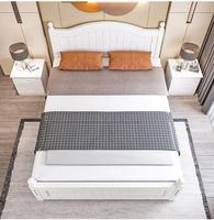 Lit de rangement en bois massif de style européen moderne et simple pour chambre principale ou chambre à louer