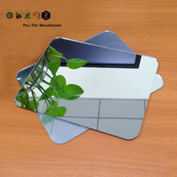Plaque acrylique miroir 3 mm d'épaisseur, plaque acrylique miroir argentée pour la décoration intérieure et la publicité