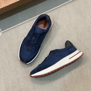 Sneakers Casual da Uomo per Allenamento, Tomaia in Tessuto Scamosciato, Design Bicolore, Suola Morbida in Gomma Naturale - Product Image 4