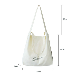Bolso de compras de lona para mujer, bandolera de gran capacidad con bolsillos - Product Image 2