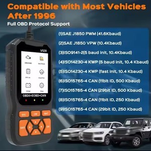OBD2 전체 기능 V520 OBDII 코드 리더 Elm327 자동차 진단 도구 12V OBD 자동차 스캐너 - Product Image 5