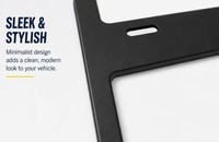 Cadre de plaque d'immatriculation de voiture en plastique de style minimaliste avec logo personnalisé pour véhicule américain, norme américaine, modèle MG-1