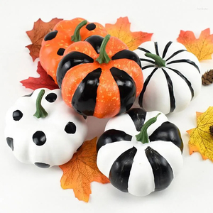 6 pièces de décorations artificielles de table, style ferme, en forme de citrouille, accessoires de photographie pour Halloween, automne, Noël, en mousse végétale - Product Image 4