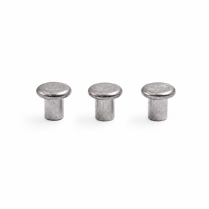 <span class=keywords><strong>Rivet</strong></span> mécanique solide à tête ronde en argent de précision personnalisée, tige lisse, épaule étagée, fond plat - Product Image 4