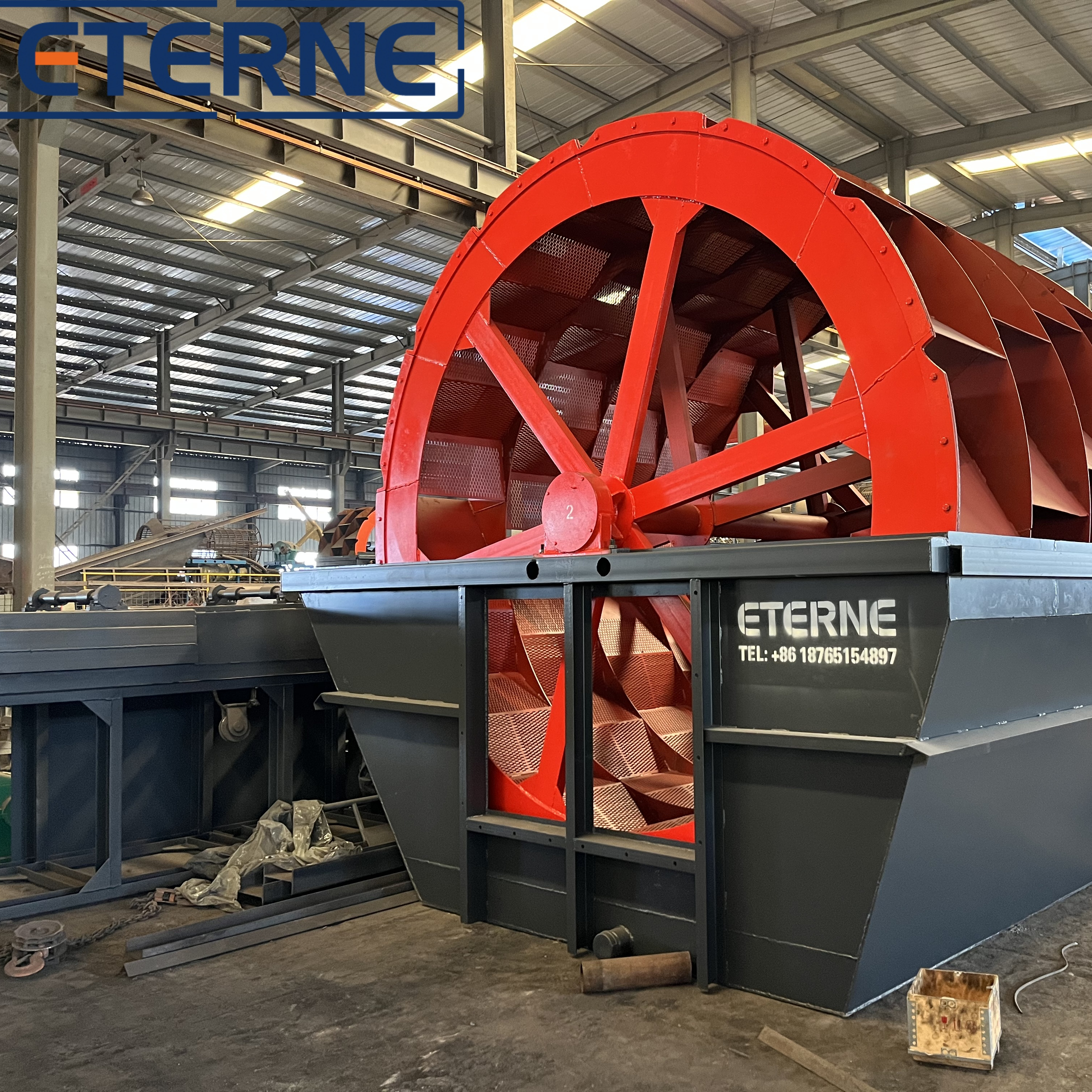 ETERNE High Efficiency Gravel Sand Washer Silica Single Screw Sand Washer Price