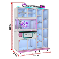 Machine à griffes métallique 2-en-1 avec vitrine de prix et éclairage néon LED, à monnayeur, mobile, pour bar, restaurant, salle d'arcade, garantie 1 an