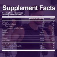 Gummies sportives 3-en-1 ODM avec protéines, créatine monohydrate et collagène pour la croissance musculaire, la gestion de l'énergie et l'hydratation de la peau