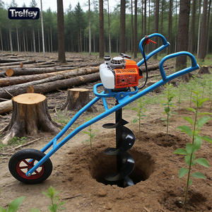 Hoog rendement 80 gaten per uur handgedreven benzine motor plantmachine voor wijngaard boomgaard tuinieren - Product Image 1