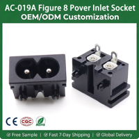 Soket Daya DB-8 Tipe Vertikal AC019 2 Pin, Pemasangan Panel, Receptacle Daya AC