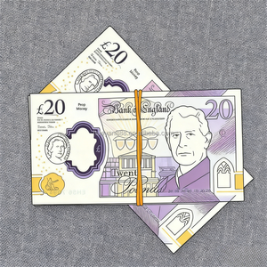 Argent factice de qualité supérieure, 20 livres sterling, Royaume-Uni, en polymère, réaliste, argent de <span class=keywords><strong>jouet</strong></span> avec différents numéros de série pour les mariages, 70*37mm, 50% - Product Image 4
