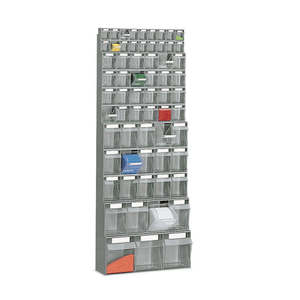 Cassettiera basculante in plastica a 64 cassetti 600x224x1540 portaoggetti per abbigliamento - Product Image 1