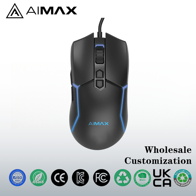 Ergonomic Wired Gaming Mouse 800-7200dpi Mini Slim Optical Tracking USB Interface Laptop/Desktop LED Backlit Battery Powered