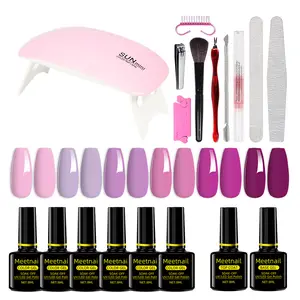 MEETNAIL Professional Salon UV-Gel-Kit Komplette Maniküre-Werkzeuge Private Label 6 Farben einweichen Gel Nagellack Set Box